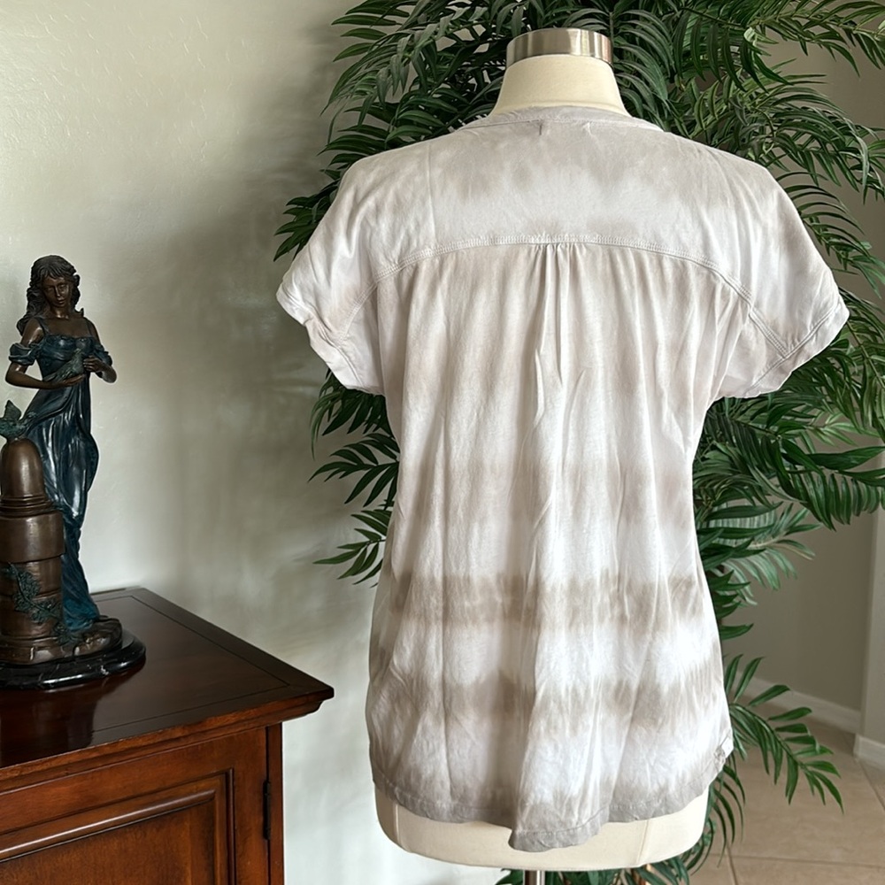 Barefoot Dreams Malibu Collection Dolman Short Sleeve Top ~ Grey Skies - Picture 3 of 6